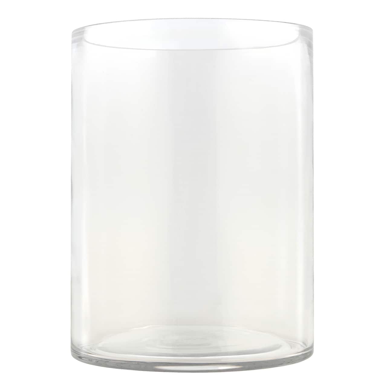 8 Pack: 8" Clear Glass Cylinder Vase by Ashland®